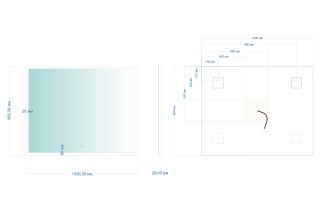 Зеркало с подсветкой ABBER See AG6107SL-1.0 100см